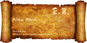 Róka Márk névjegykártya