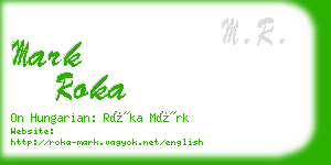 mark roka business card